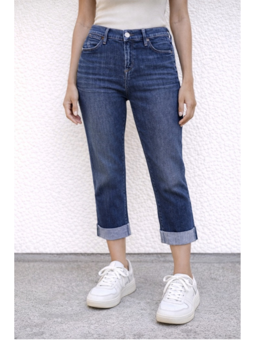 Citizens of Humanity Dani Cropped Straight Leg Jeans Size 30 Mid Rise Cuffed